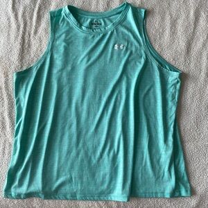 Under Armour Mint Green Sleeveless Workout Tank Top Women’s 1X Loose Fit